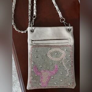 Stylish Cream and Pink Women's Bag